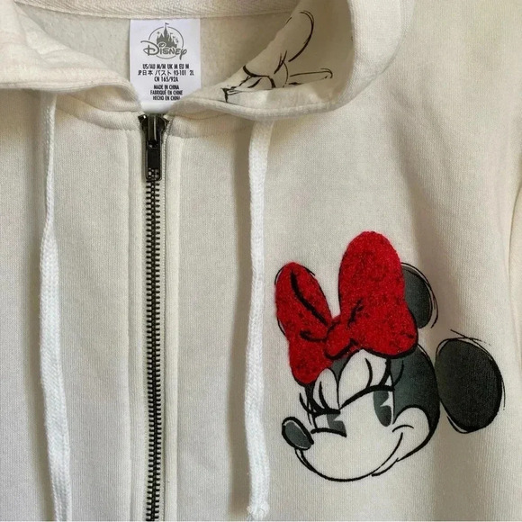 Disney Minnie Mouse Zip Up Hoodie M - Picture 2 of 5